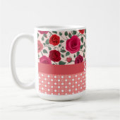 Sweet Dusty Pink Roses Personalisiert Kaffeetasse (Links)