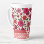 Sweet Dusty Pink Roses Personalisiert Milchtasse (Linke Ecke)