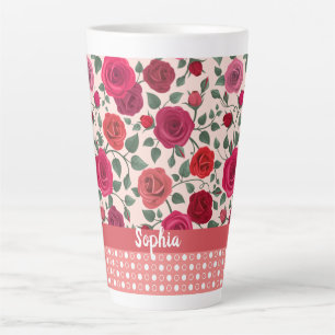 Sweet Dusty Pink Roses Personalisiert Milchtasse