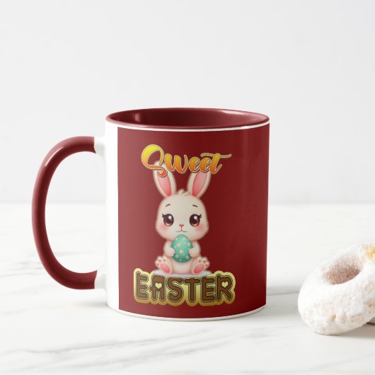 Sweet Easter Bunny – Cute Chocolate - caneca Tasse (Mit Donut)