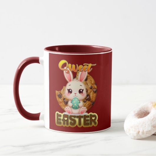 Sweet Easter Bunny – Cute Design - caneca Tasse (Mit Donut)
