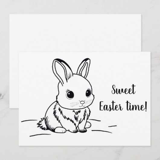 Sweet Easter time Feiertagskarte (Vorne/Hinten)