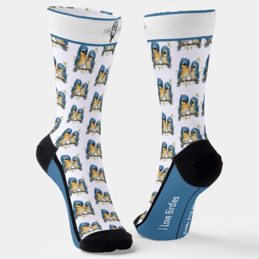 Sweet Eastern Bluebirds Socks Socken (Gewinkelt)
