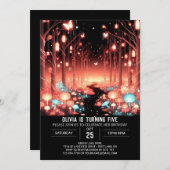 Sweet Editable Woodland Digital Geburtstag Einladung (Vorne/Hinten)