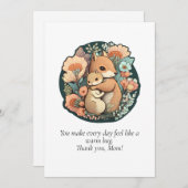 Sweet Eichhörnchen Mama und Baby Dankeschön Karten (Vorne/Hinten)