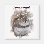 Sweet Eichhörnchen Willkommen Magnet (Vorne)