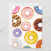 Sweet Ein Aquarell niedlich Donuts 1. Chic Geburts Einladung (Rückseite)