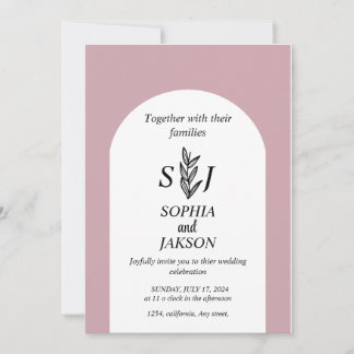 Sweet Einfache Minimalistische Hochzeit Einladung