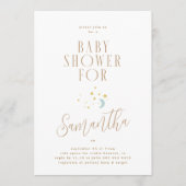 Sweet Einfaches, modernes Mond und Stars Babydusch Einladung (Vorderseite)