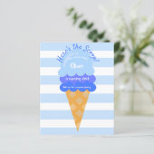 Sweet Eis Blue Junge Einladung zum 1. Geburtstag (Stehend Vorderseite)
