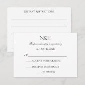 Sweet Elegance RSVP Card Karte (Vorne/Hinten)