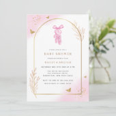 Sweet Elegant Arch Ballerina Baby Shower Einladung (Stehend Vorderseite)