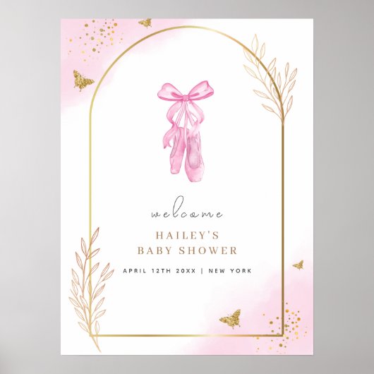 Sweet Elegant Arch Ballerina Begrüßungstücher Poster (Vorne)