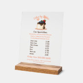 Sweet & Elegant Custom Dessert Menu Acrylschild (Winkel)