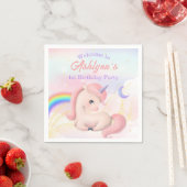 Sweet Elegant Cute Pink Watercolour Unicorn party Serviette (Beispiel)