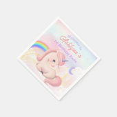 Sweet Elegant Cute Pink Watercolour Unicorn party Serviette (Ecke)