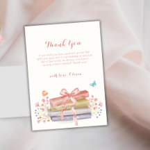 Sweet Elegant Floral Bow Book Baby Shower