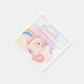 Sweet Elegant Niedlich Pink Wasserfarben Einhorn P Serviette (Ecke)