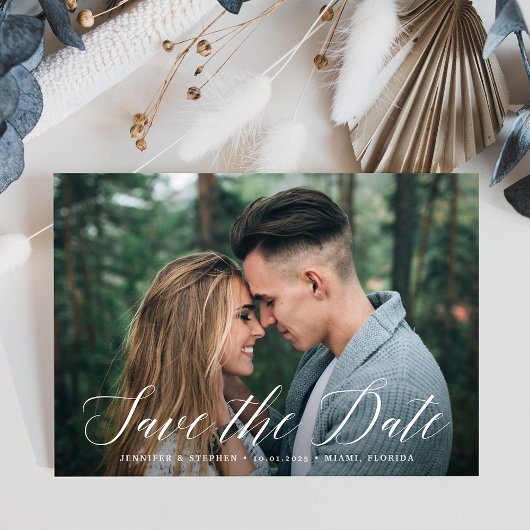 Sweet Elegant Script Foto Save The Date