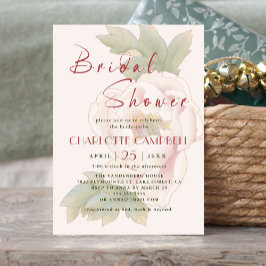 Sweet Elegante Rosa Pink Peony Rose Brautparty Einladung