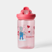 Sweet Elephant and Hearts Kid Water Flasche (Vorne)