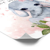 Sweet Elephant Baby Dusche Begrüßungszeichen Poster (Ecke)