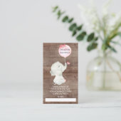 Sweet Elephant Baby Shower Diaper Raffle Ticket Begleitkarte (Stehend Vorderseite)