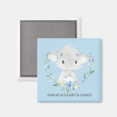 Sweet Elephant Baby Shower Fevor Magnet (Vorderseite/Rückseite)