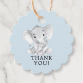 Sweet Elephant Baby Shower Gefallen Tag Geschenkanhänger (Vorderseite)
