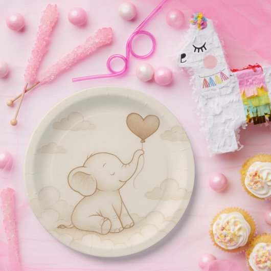 Sweet Elephant Baby Shower Paper Teller (Party)