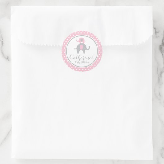 Sweet Elephant Baby Shower Sticker (Tasche)