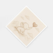 Sweet Elephant Baby Showpapier Napkins Serviette (Ecke)