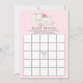 Sweet Elephant BINGO Baby Showspiel Einladung (Vorderseite)