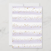 Sweet Elephant Blush Lila Moon Stars Kinderdusche Dankeskarte (Rückseite)