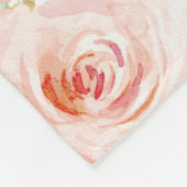 Sweet Elephant Blush Pink Bloral Jungle Baby Girl Fleecedecke (Ecke)