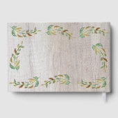 Sweet Elephant Floral Rustic Baby Dusche Gästebuch (Rückseite)