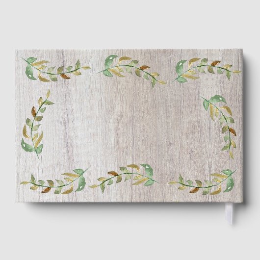 Sweet Elephant Floral Rustic Baby Dusche Gästebuch (Rückseite)