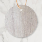 Sweet Elephant Floral Rustic Girl Baby Dusche Geschenkanhänger (Rückseite)