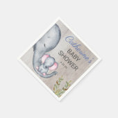 Sweet Elephant Floral Rustic Girl Baby Dusche Serviette (Ecke)