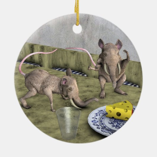 Sweet Elephant Mice Keramik Ornament (Hinten)