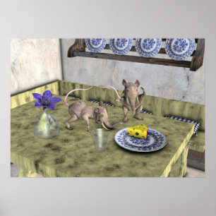 Sweet Elephant Mice Poster