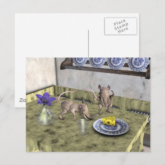 Sweet Elephant Mice Postkarte (Vorne/Hinten)