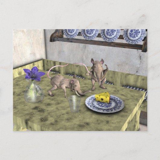 Sweet Elephant Mice Postkarte (Vorderseite)