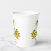 Sweet Elephant Neutral Baby Dusche Pappbecher (Rechts)