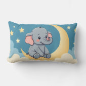 Sweet Elephant on Moon - Kids Pillow Lendenkissen (Vorderseite)