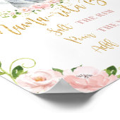 Sweet Elephant Pink Floral Gold Mama-Rita Bar Sign Poster (Ecke)