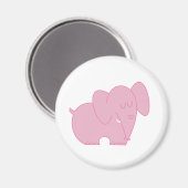 Sweet Elephant (Pink) Magnet (Vorderseite/Rückseite)