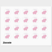 Sweet Elephant (Pink) Runder Aufkleber (Blatt)