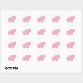Sweet Elephant (Pink) Runder Aufkleber (Blatt)