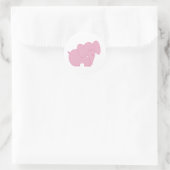 Sweet Elephant (Pink) Runder Aufkleber (Tasche)